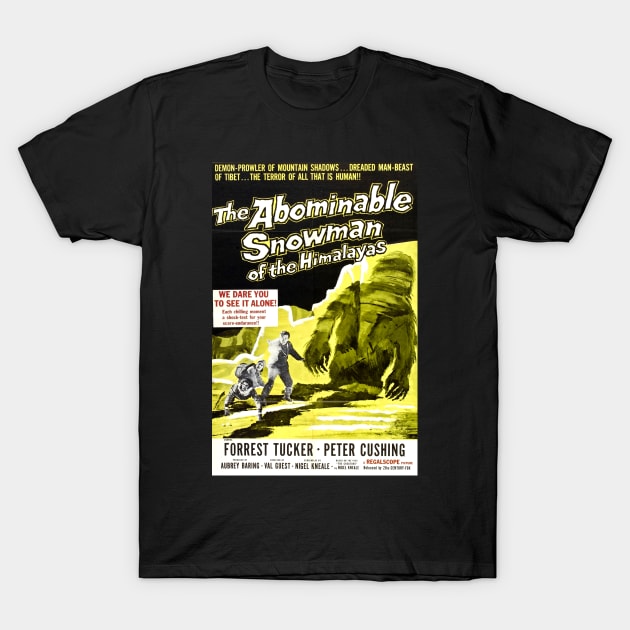 Classic Sci-Fi Movie Poster - The Abominable Snowman T-Shirt by Starbase79